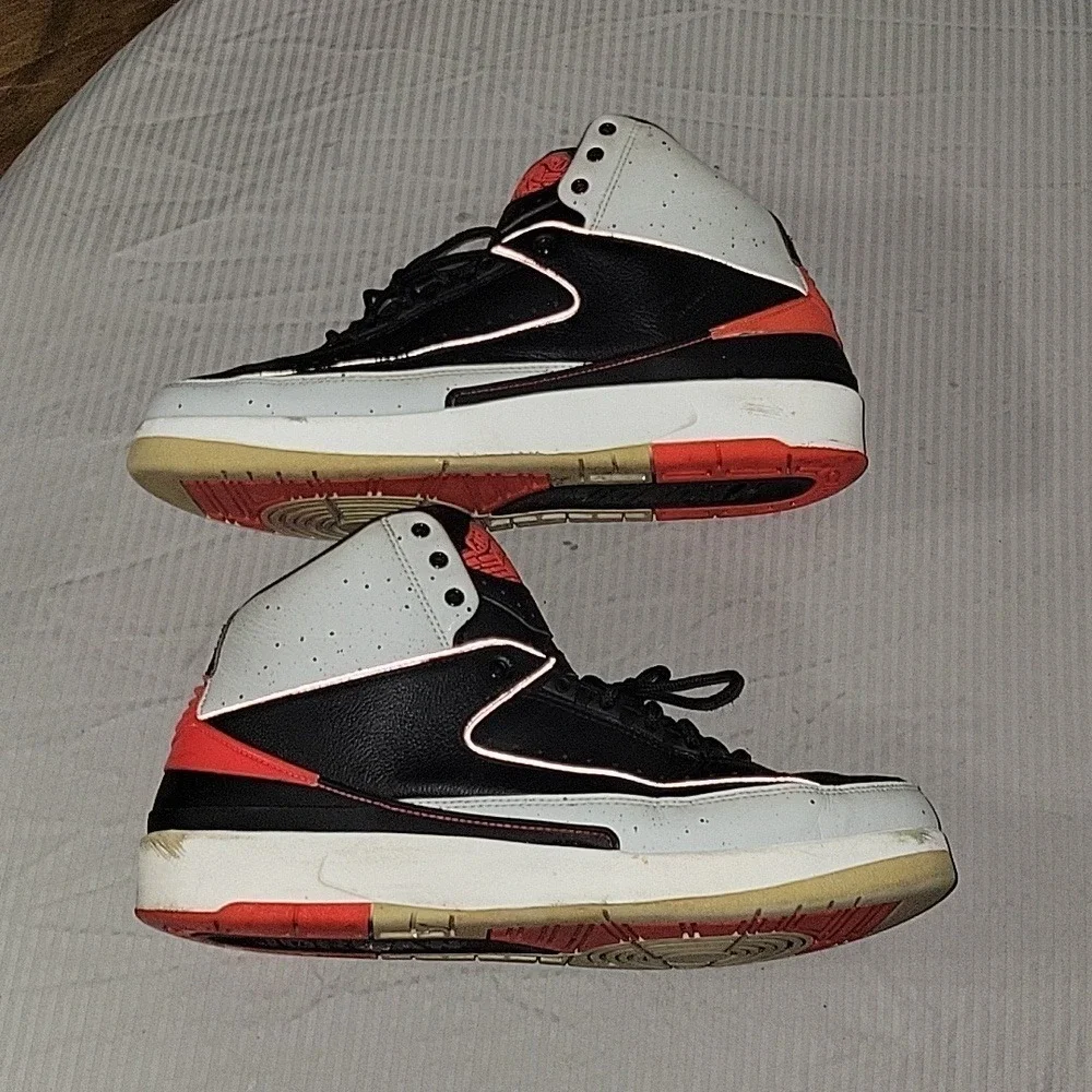 AIR JORDAN 2 Retro Infrared 23 Cement Vintage Basketball 11.5 90's Y2K Old Schoo